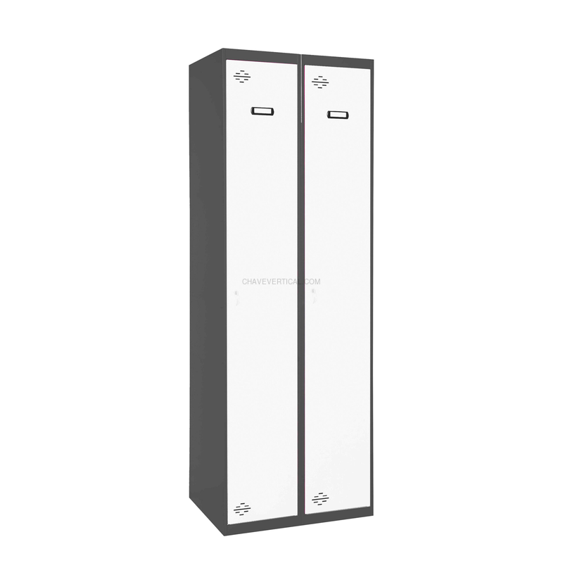 Cacifo Metálico SIMONLOCKER Profissional Montado Individual-DIV 2/2 500(1000)AN/B - 1800 x 1000 x 500 mm