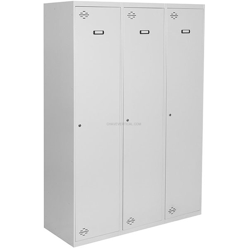 Cacifo Metálico SIMONLOCKER Profissional Montado Individual-DIV 3/3 400 (1200)Cinzento - 1800 x 1200 x 500 mm