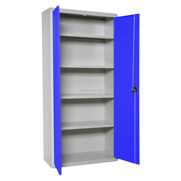 Cacifo Metálico SIMONLOCKER Profissional Montado MULTI. 180X100X40 2/4 Cinzento/AZUL - 1800 x 1000 x 400 mm