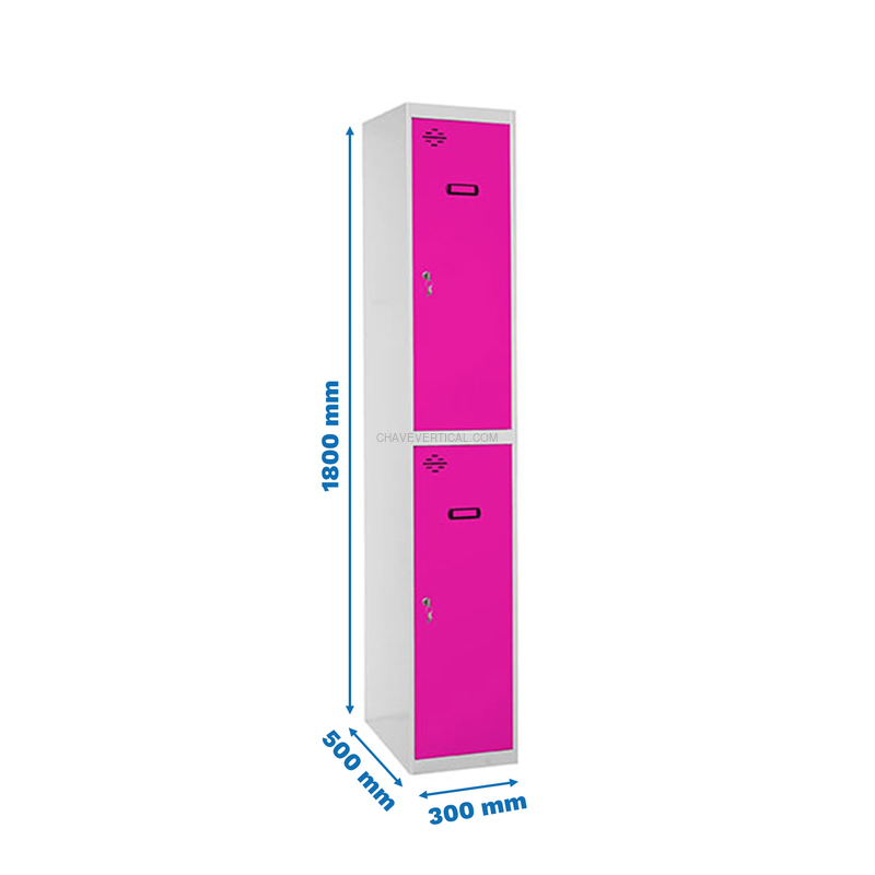 Cacifo Metálico SIMONLOCKER Profissional Montado TANDEM 1/2 300 Cinzento/RS - 1800 x 300 x 500 mm