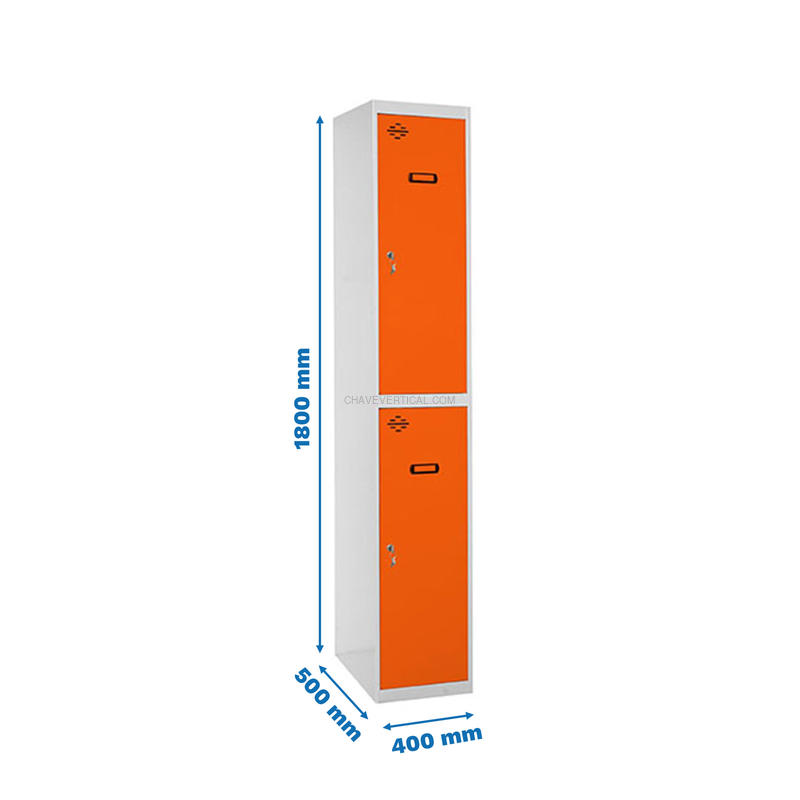 Cacifo Metálico SIMONLOCKER Profissional Montado TANDEM 1/2 400 Cinzento/NA - 1800 x 400 x 500 mm