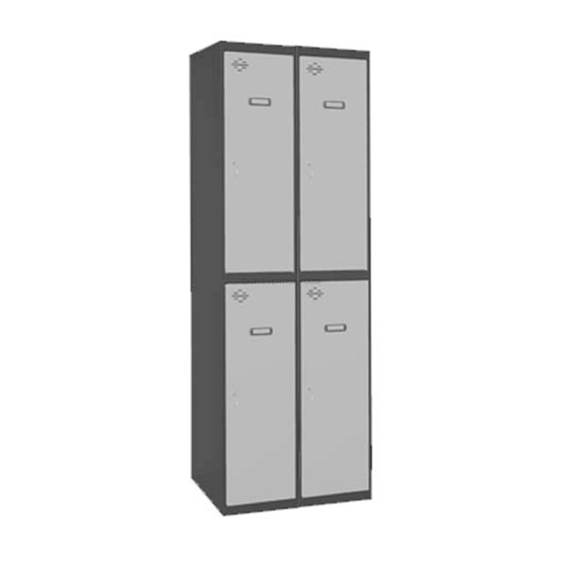 Cacifo Metálico SIMONLOCKER Profissional Montado TANDEM 2/4 400 (800) AN/Cinzento - 1800 x 800 x 500 mm