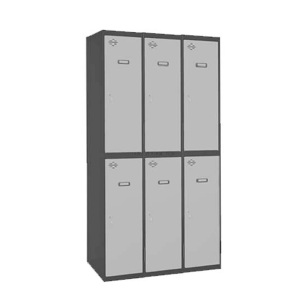 Cacifo Metálico SIMONLOCKER Profissional Montado TANDEM 3/6 400 (1200) AN/Cinzento - 1800 x 1200 x 500 mm