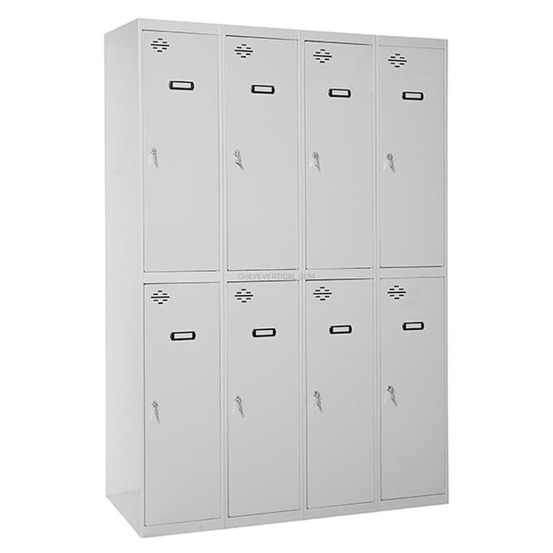 Cacifo Metálico SIMONLOCKER Profissional Montado TANDEM 4/8 300 (1200) Cinzento - 1800 x 1200 x 500 mm