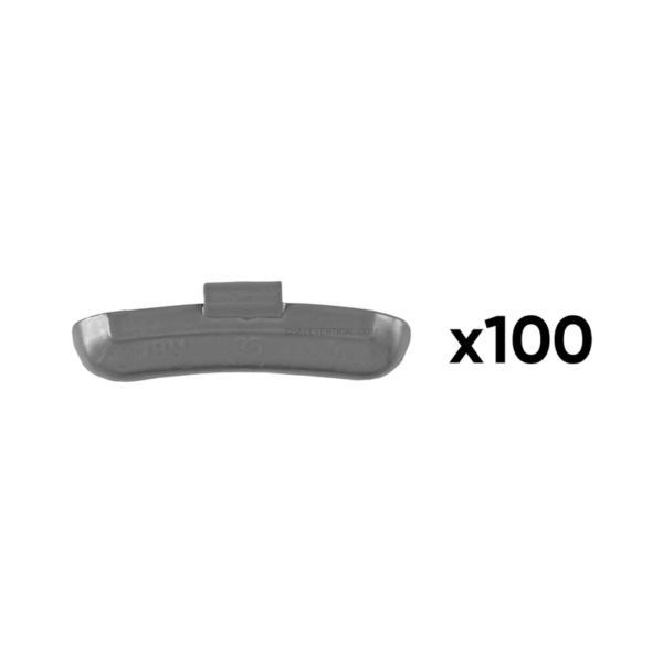 Caixa de 100 Contrapesos de Zinco de Grampo 35Gr. Especial para Roda Universal JBM
