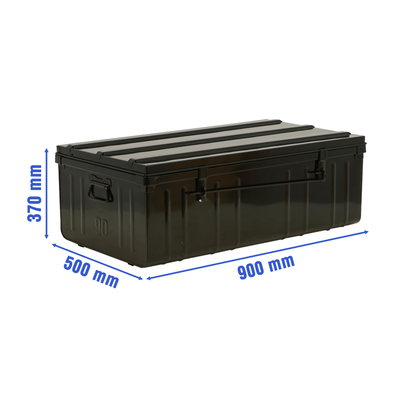 Caixa Organizadora Baú Metálico XL 370X900X500 Antracite
