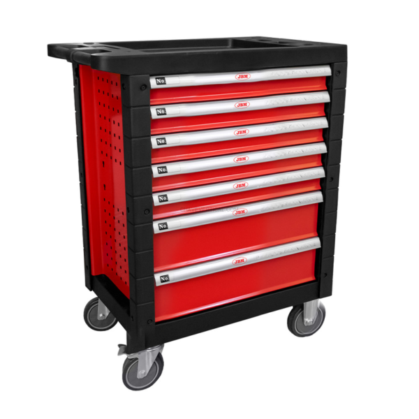 Carrinho de Ferramentas com 7 Gavetas Vazias - Vermelho JBM
