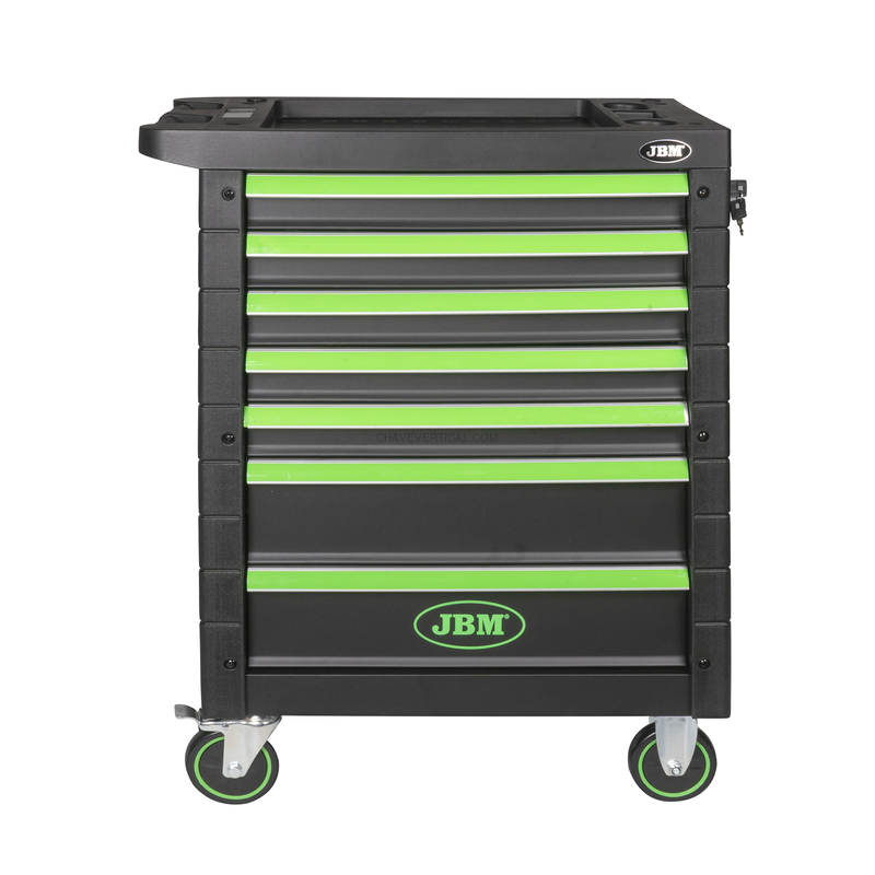 Carrinho de Ferramentas com 7 Gavetas Verde - Especial Caminhão JBM