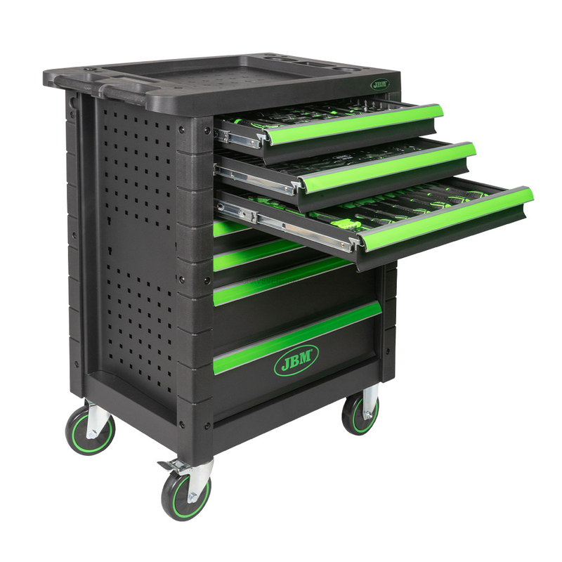 Carrinho de Ferramentas com 7 Gavetas - Verde JBM