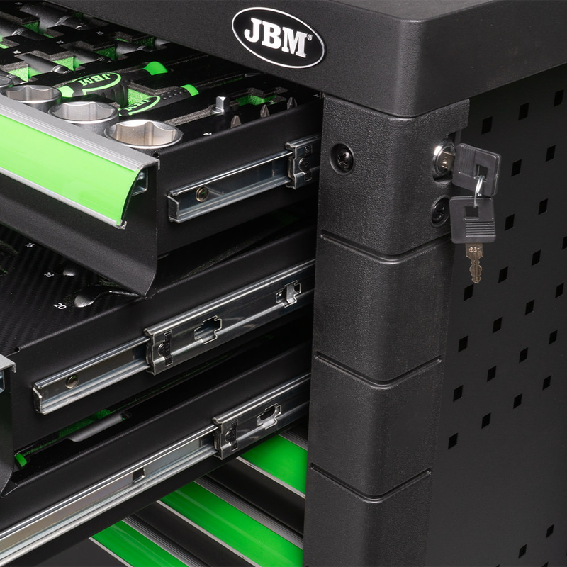 Carrinho de Ferramentas com 7 Gavetas - Verde JBM