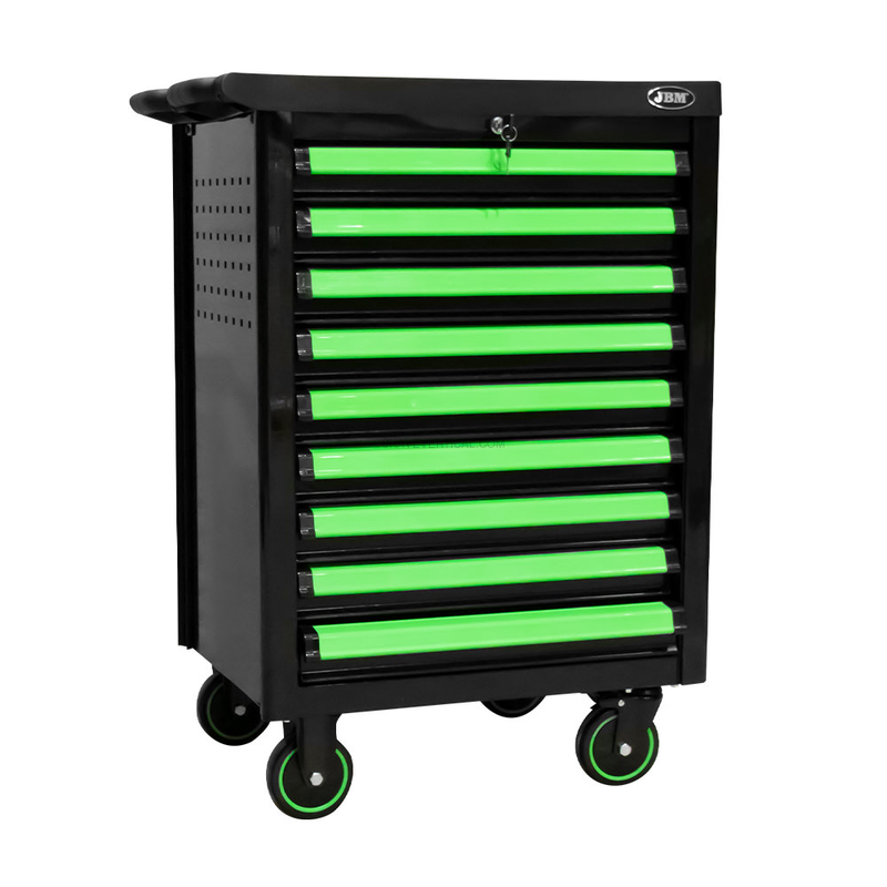 Carrinho de Ferramentas com 9 Gavetas e Separadores - Verde JBM