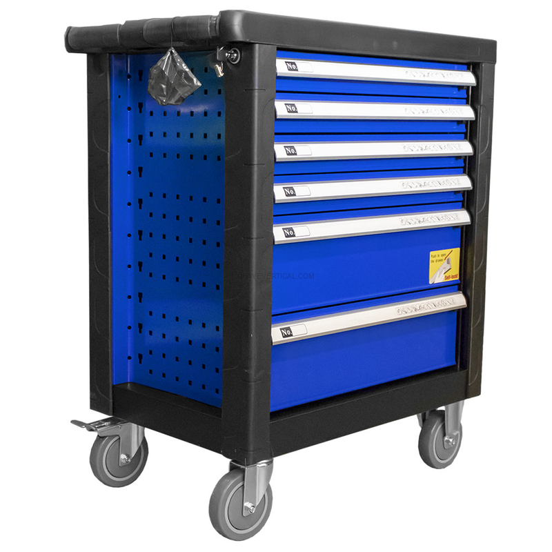 Carrinho de Ferramentas de 6 Gavetas Azul com Equipamento JBM