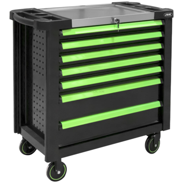 Carrinho de Ferramentas XL com 7 Gavetas - Verde - Vazio JBM