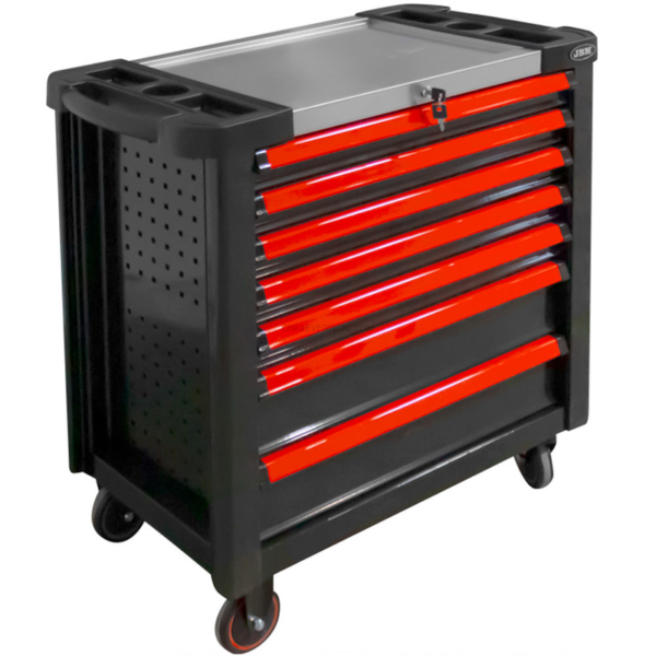 Carrinho de Ferramentas XL com 7 Gavetas - Vermelho - Vazio JBM