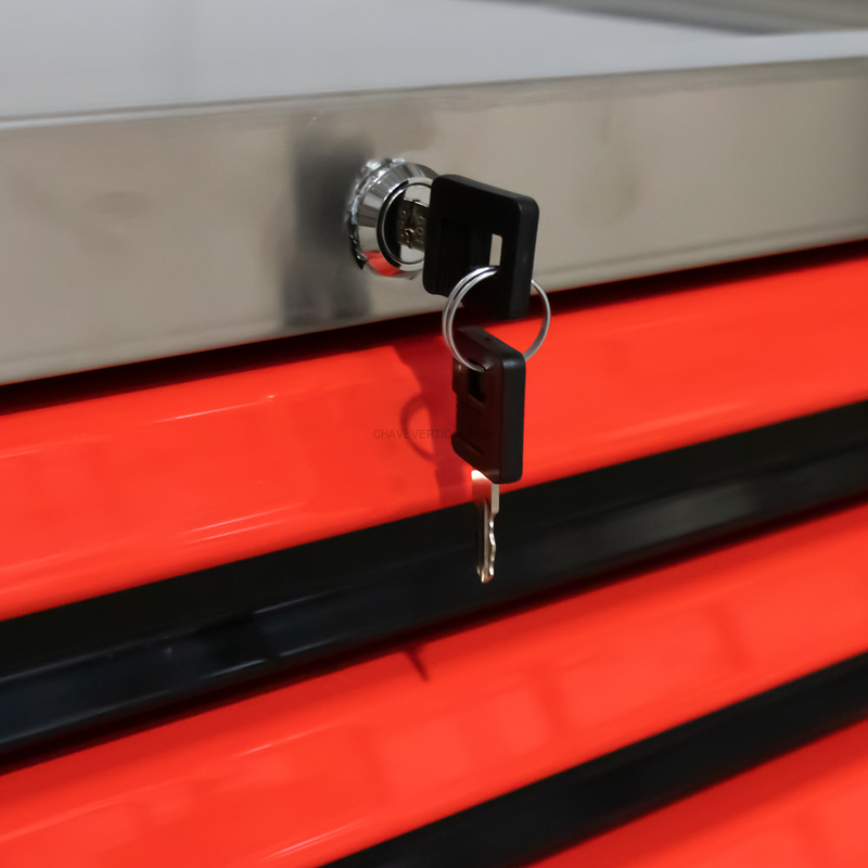 Carrinho de Ferramentas XL de 7 Gavetas Vermelho - Equipado JBM