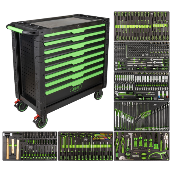 Carro de Ferramentas XL de 8 Gavetas - Equipado JBM