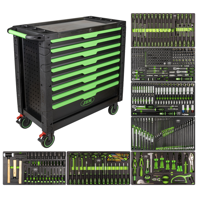 Carro de Ferramentas XL de 8 Gavetas - Equipado JBM