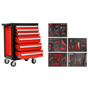 Carro de Ferramentas HEAVYWARE TOOLS 201 Peças 6 Gavetas Vermelho