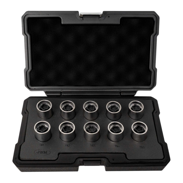Conjunto de 10 Chaves de Soquete para Parafusos de Bloqueio de Roda para Tesla JBM