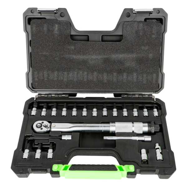 Conjunto de 21 Pontas e Adaptadores 1/4" com Chave de Torque JBM