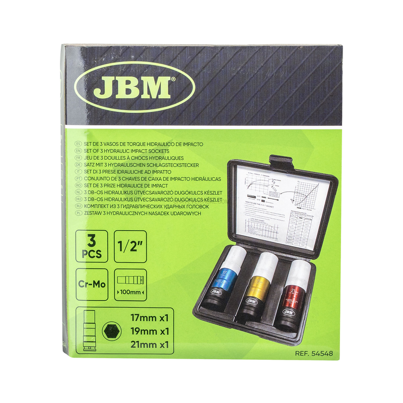 Conjunto de 3 Chaves de Impacto de Binário Limitado JBM