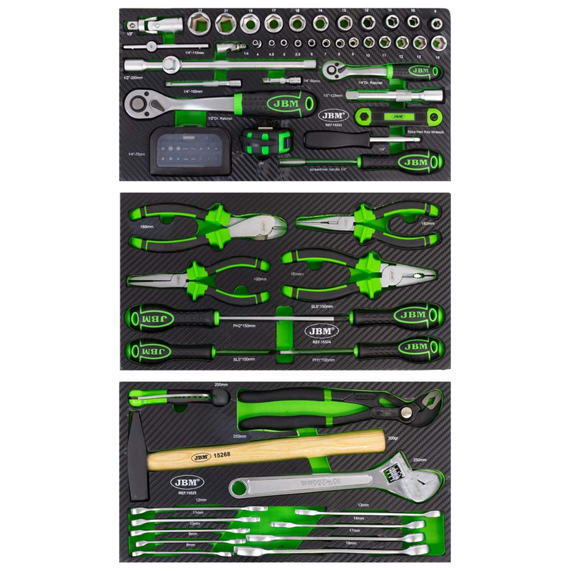 Conjunto de 3 Módulos de Carbono EVA para Ferramentas - para 53672 JBM