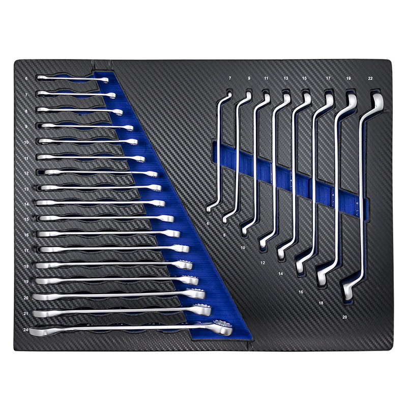 Conjunto de 4 Módulos de Carbono EVA para Ferramentas - Azul JBM