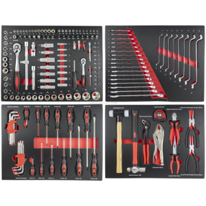 Conjunto de 4 Módulos EVA JBM Vermelho com Ferramentas