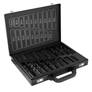 Jogo de 170 Brocas Espirais HSS 4241 JBM 1-10 mm Pretas