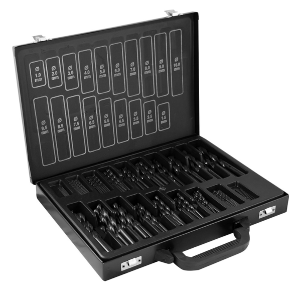 Conjunto de Brocas Espirais Hss 4241, 1-10 Mm, Preto. JBM