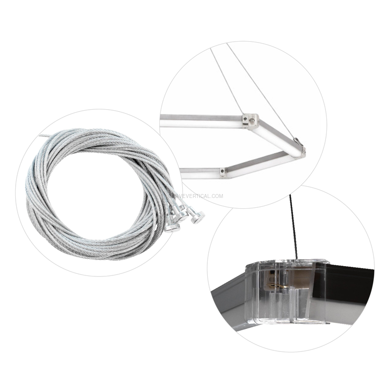 Conjunto de Luzes LED Hexagonais para Teto com Kit de Cabo Metálico para Suspensão JBM