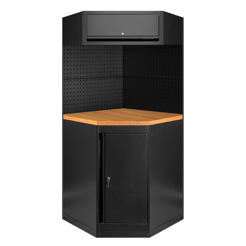Conjunto de Móveis Modulares (11 Peças) - Preto JBM