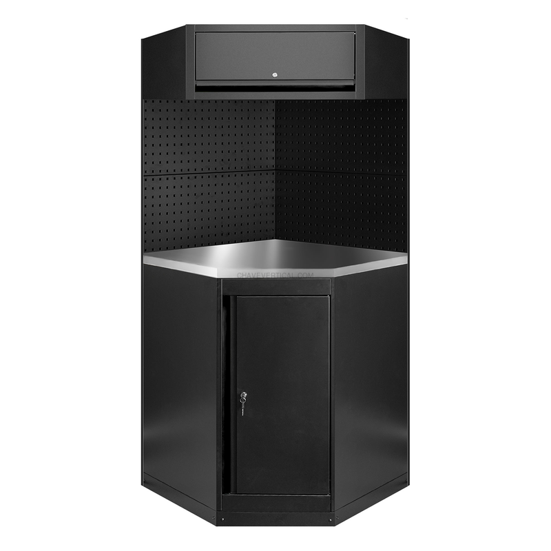 Conjunto de Móveis Modulares (11 Peças) - Preto JBM