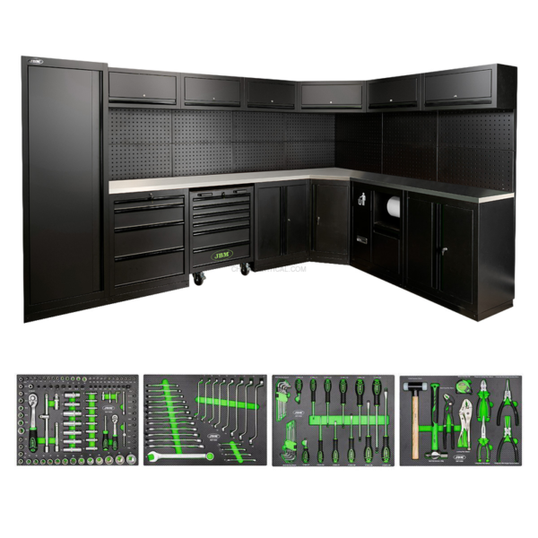 Conjunto de Móveis Modulares (43 Peças) - Preto JBM