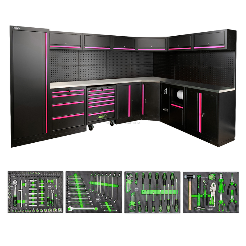 Conjunto de Móveis Modulares (43 Peças) - Rosa JBM