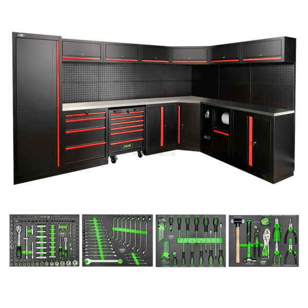 Conjunto de Móveis Modulares (43 Peças) - Vermelho JBM