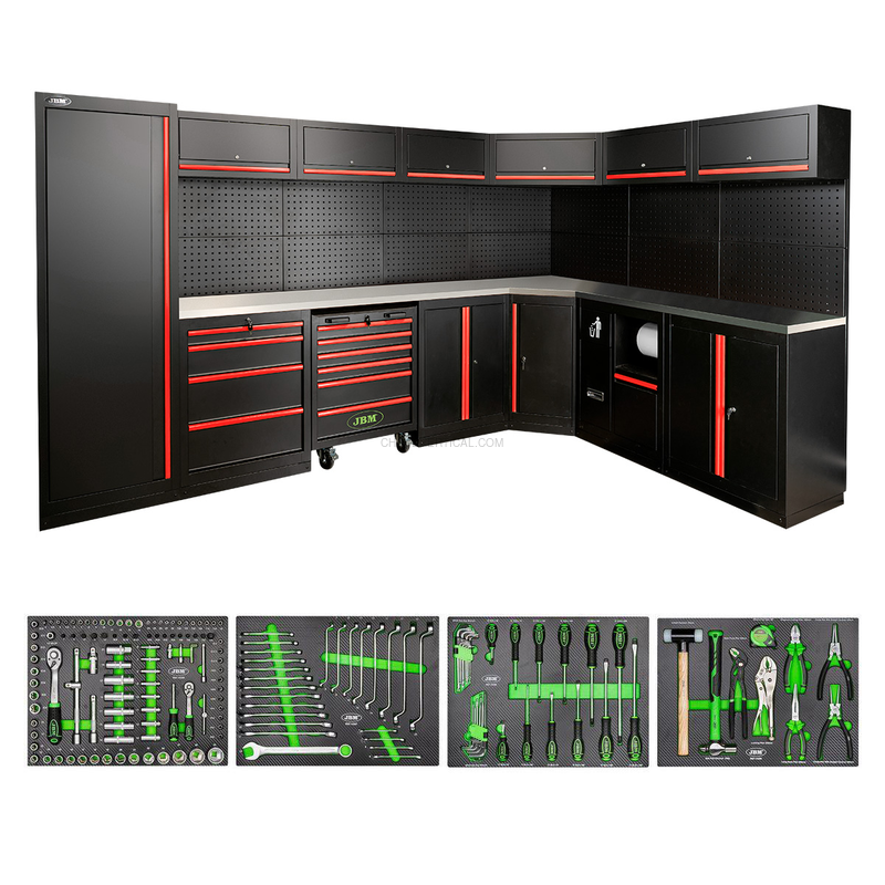 Conjunto de Móveis Modulares (43 Peças) - Vermelho JBM