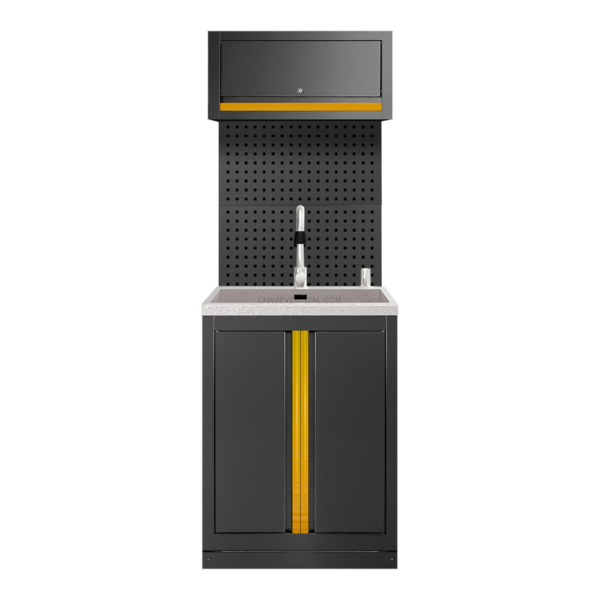 Conjunto de Móveis Modulares (6Pcs) – Extensão de Armário com Lavatório (Ref.18103) – Dourado JBM