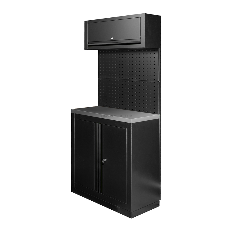 Conjunto de Móveis Modulares (7 Peças) - Preto JBM