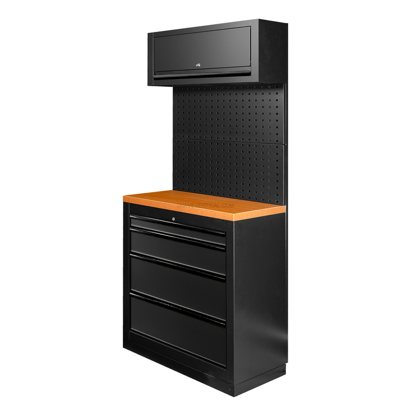 Conjunto de Móveis Modulares (7 Peças) - Preto JBM