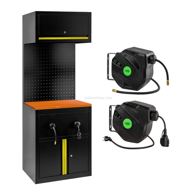 Conjunto de Móveis Modulares (9 Pcs.) - Extensão de Armário para Enroladores (Ref. 18403) - Amarelo JBM