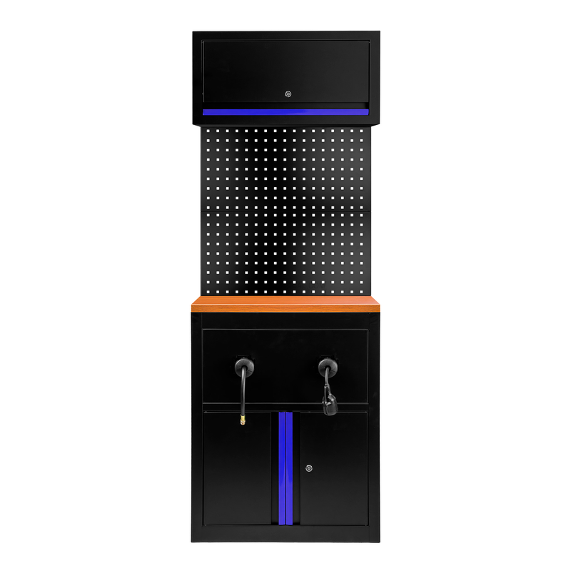 Conjunto de Móveis Modulares (9 Pcs) - Extensão de Armário para Enroladores (Ref. 18403) - Azul JBM