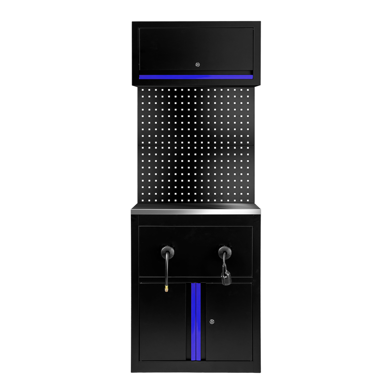 Conjunto de Móveis Modulares (9 Pcs) - Extensão de Armário para Enroladores (Ref. 18403) - Azul JBM