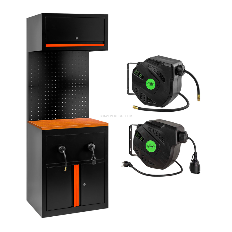 Conjunto de Móveis Modulares (9 Pcs.) - Extensão de Armário para Enroladores (Ref. 18403) - Laranja JBM