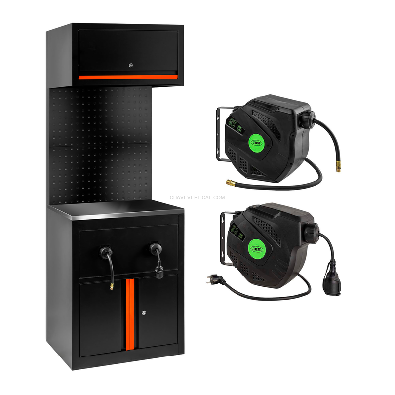 Conjunto de Móveis Modulares (9 Pcs.) - Extensão de Armário para Enroladores (Ref. 18403) - Laranja JBM