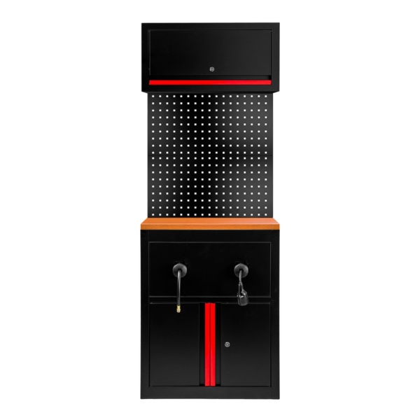 Conjunto de Móveis Modulares (9 Pcs) - Extensão de Armário para Enroladores (Ref. 18403) - Vermelho JBM