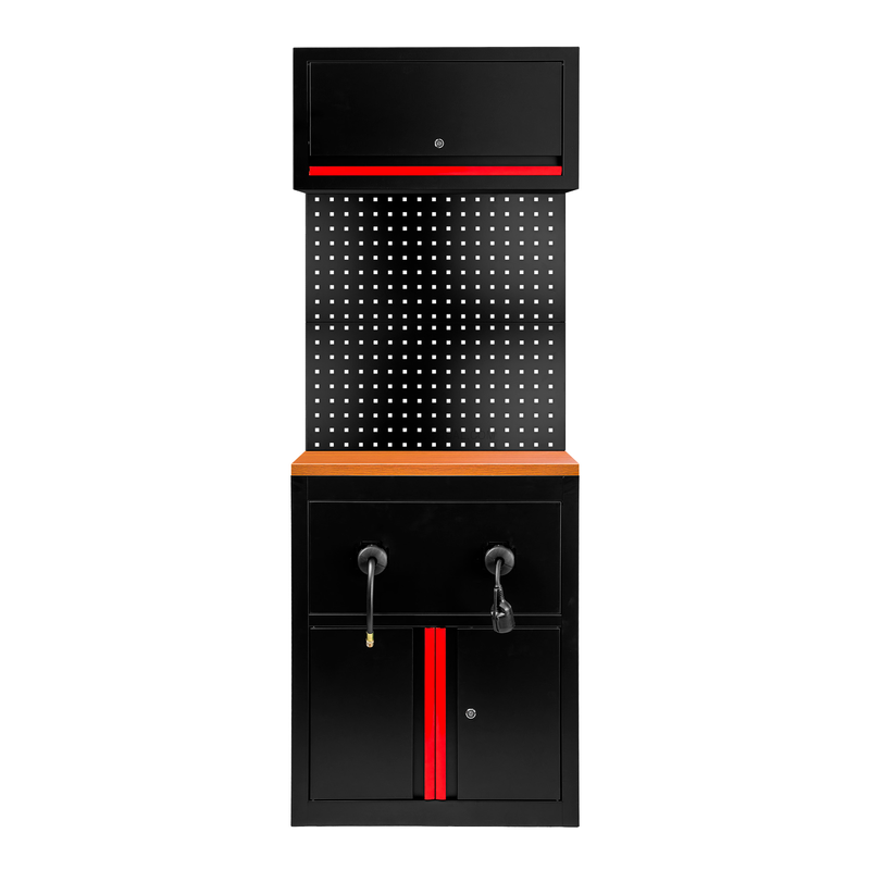 Conjunto de Móveis Modulares (9 Pcs) - Extensão de Armário para Enroladores (Ref. 18403) - Vermelho JBM