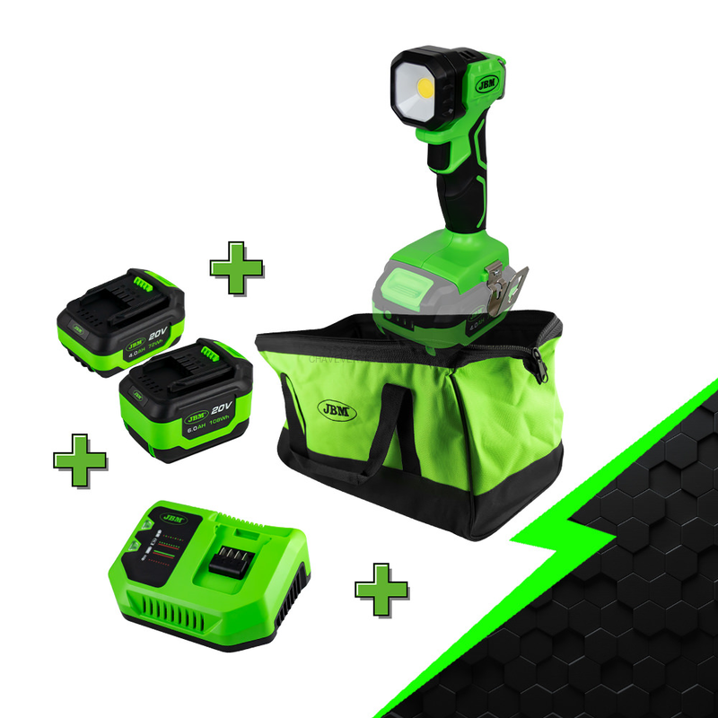 Conjunto Promocional Lâmpada de Trabalho Portátil LED com Fluxo Luminoso de 1000 LM JBM