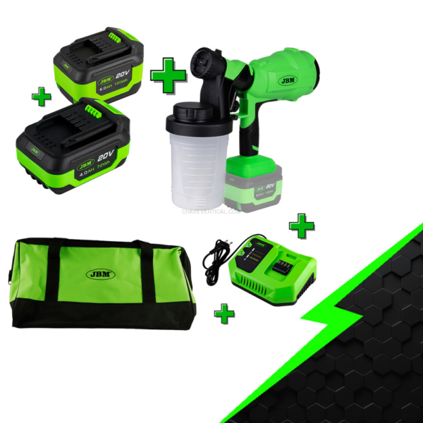 Conjunto Promocional Pistola de Pintura Sem Fio JBM