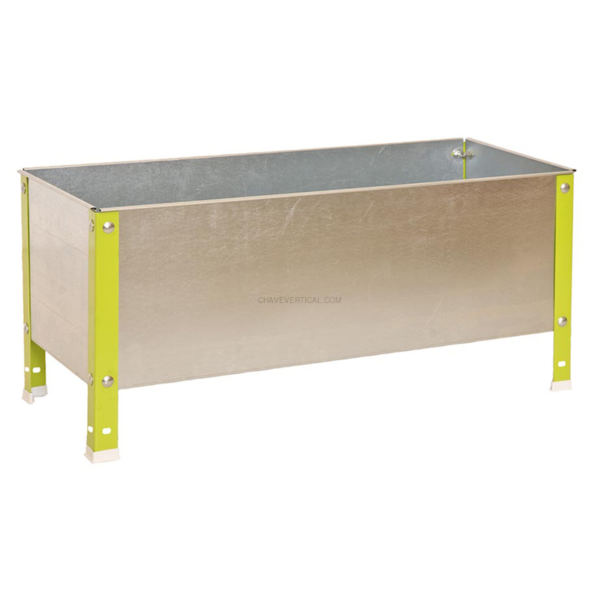 Contentor Metálico para Resíduos SIMONGARDEN URBAN 410X900X400 Verde/Galvanizado-100L